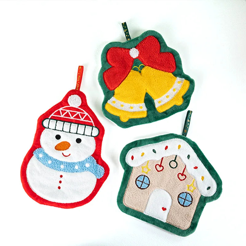 クリスマスグッズ・ ノベルティ用品|クリスマス柄 吸水ハンドタオル