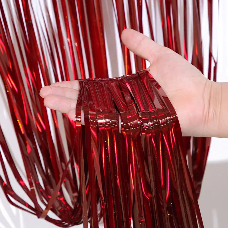 パーティー・インテリア装飾 メタリックカラーカーテン 幅1M 長さ2M 単品