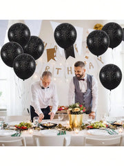 イベント・ハロウィン装飾|SF&ホラー風 ブラックバルーンセット(20個)