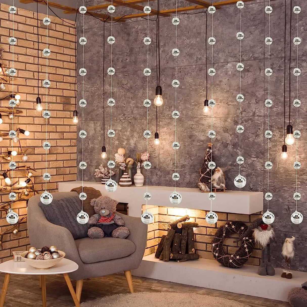 パーティー・インテリア装飾 キラキラ!ミラーボールカーテン用パーツ 装飾用