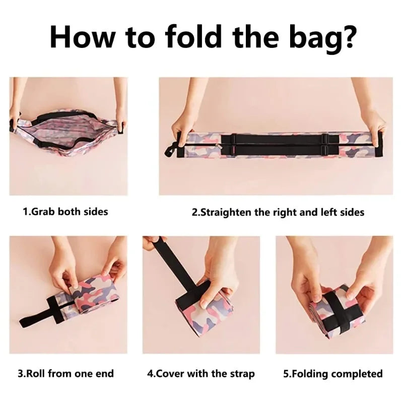 |ノベルティ用品 | 防水・耐久性 ナイロン製 折りたたみバッグ | 40×40c