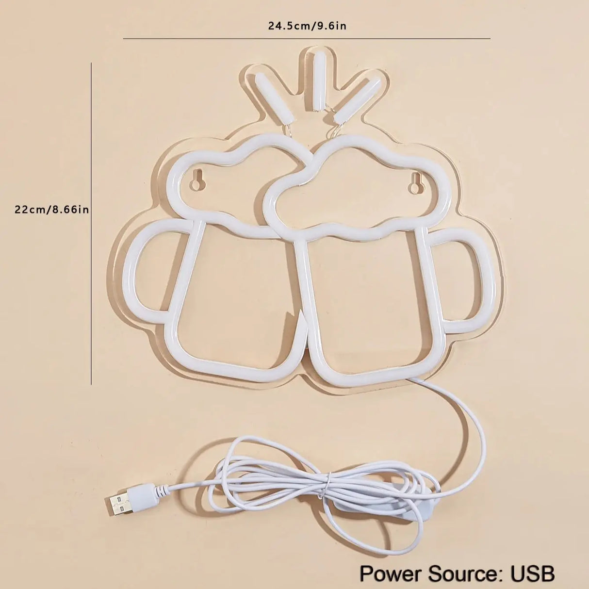 ビール乾杯 LEDネオンサイン(ネオン看板)