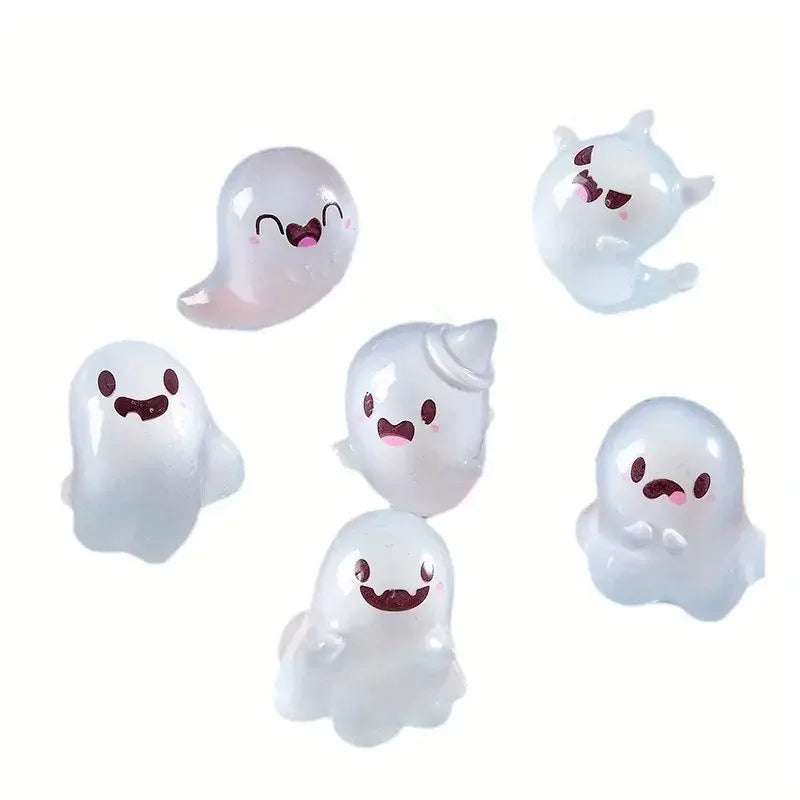 イベント・ハロウィングッズ|光るゴースト樹脂デコレーション6個セット