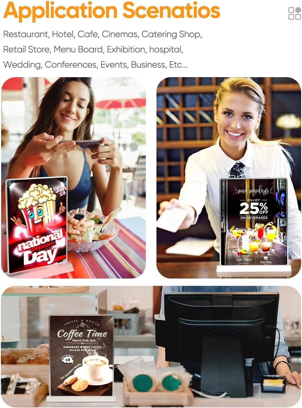 両面LEDライトボックスサインホルダー A4/A5