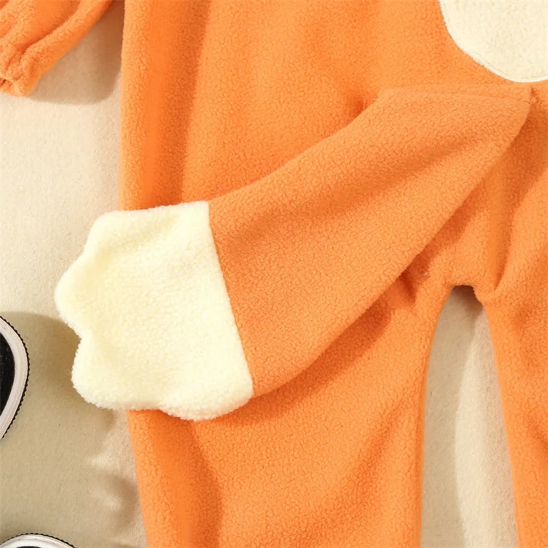 イベント・ハロウィングッズ|キツネ着ぐるみ風ロンパース(70c〜120c)