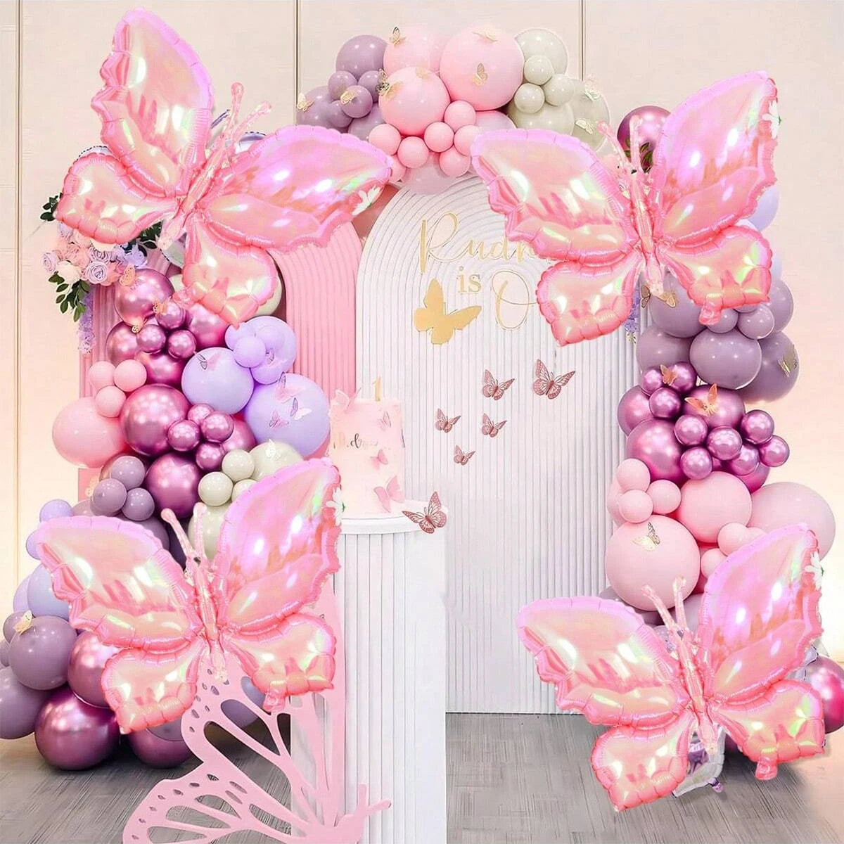 蝶モチーフのパーティーバルーン2個セット