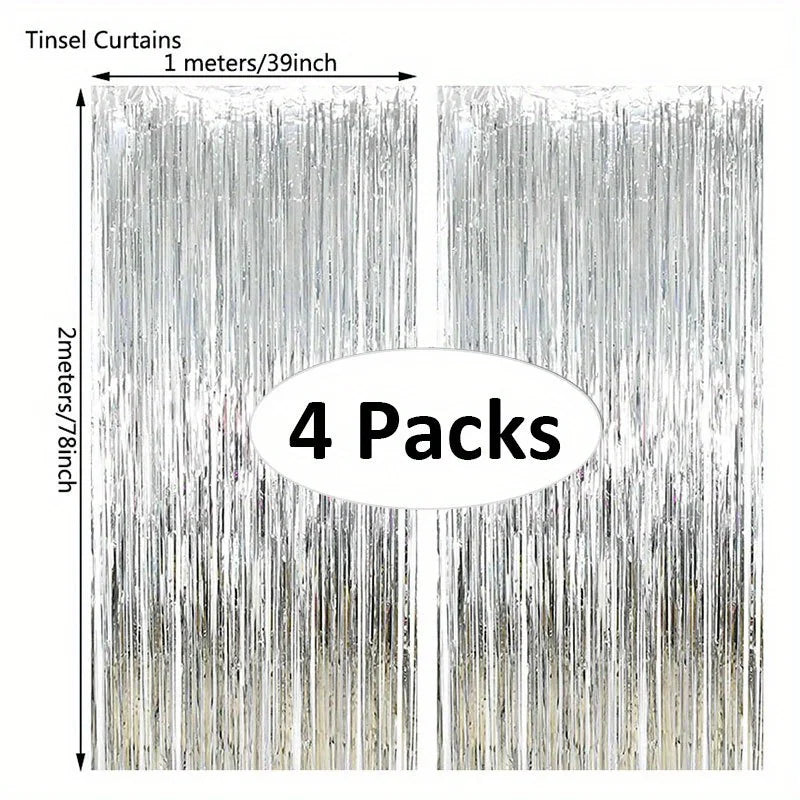 パーティー・インテリア用装飾 キラキラ!ホイル素材カーテン 光反射素材