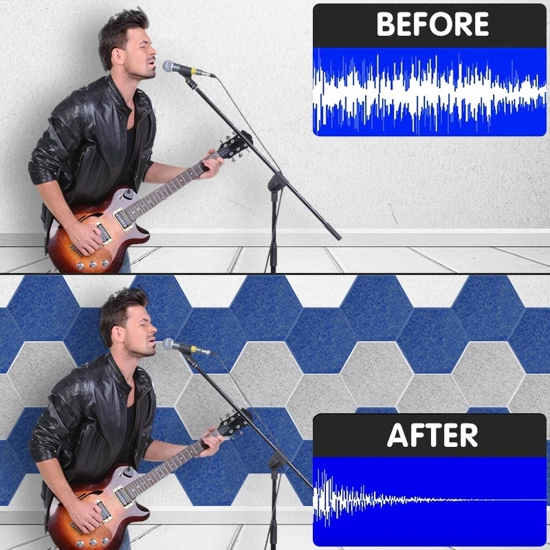 DIY用 3D防音・インテリア用ステッカー 大/小 6pcs カラフル防音タイル