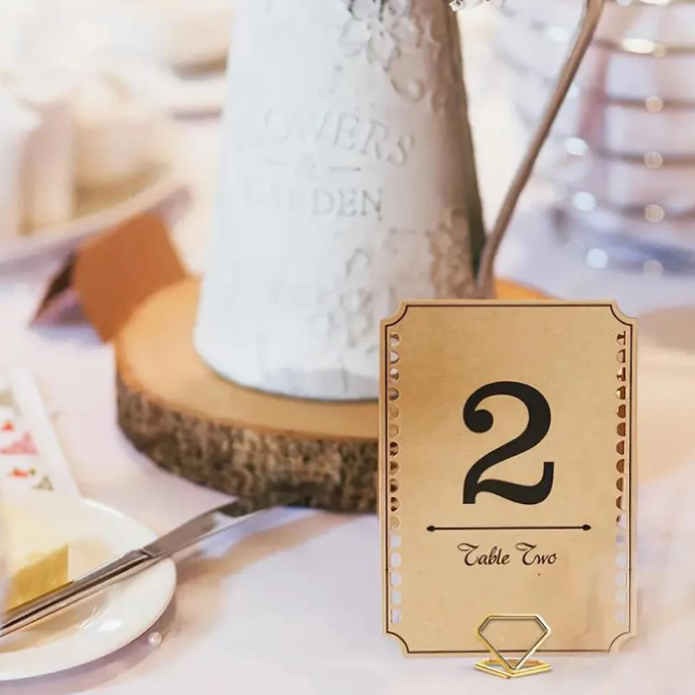 イベント・結婚式装飾|ダイヤ型メタルメモホルダー10個セット