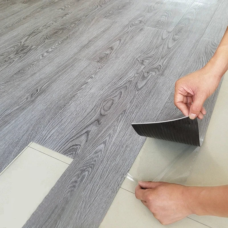 DIYフロアシート 天然木目風 床ステッカー 幅15.2㎝ x 91.4cm 10枚入