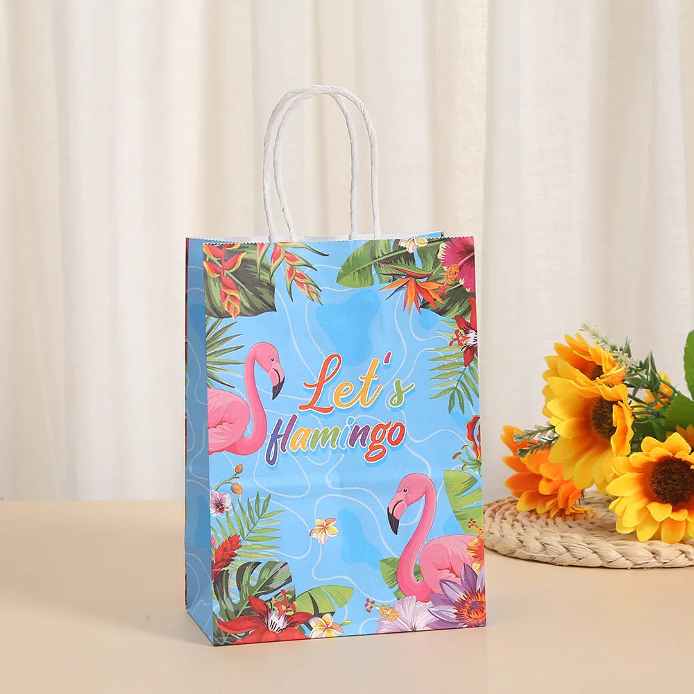 |ノベルティ用品 | トロピカル柄ギフトバッグ12個セット | W15×H21×D8cm