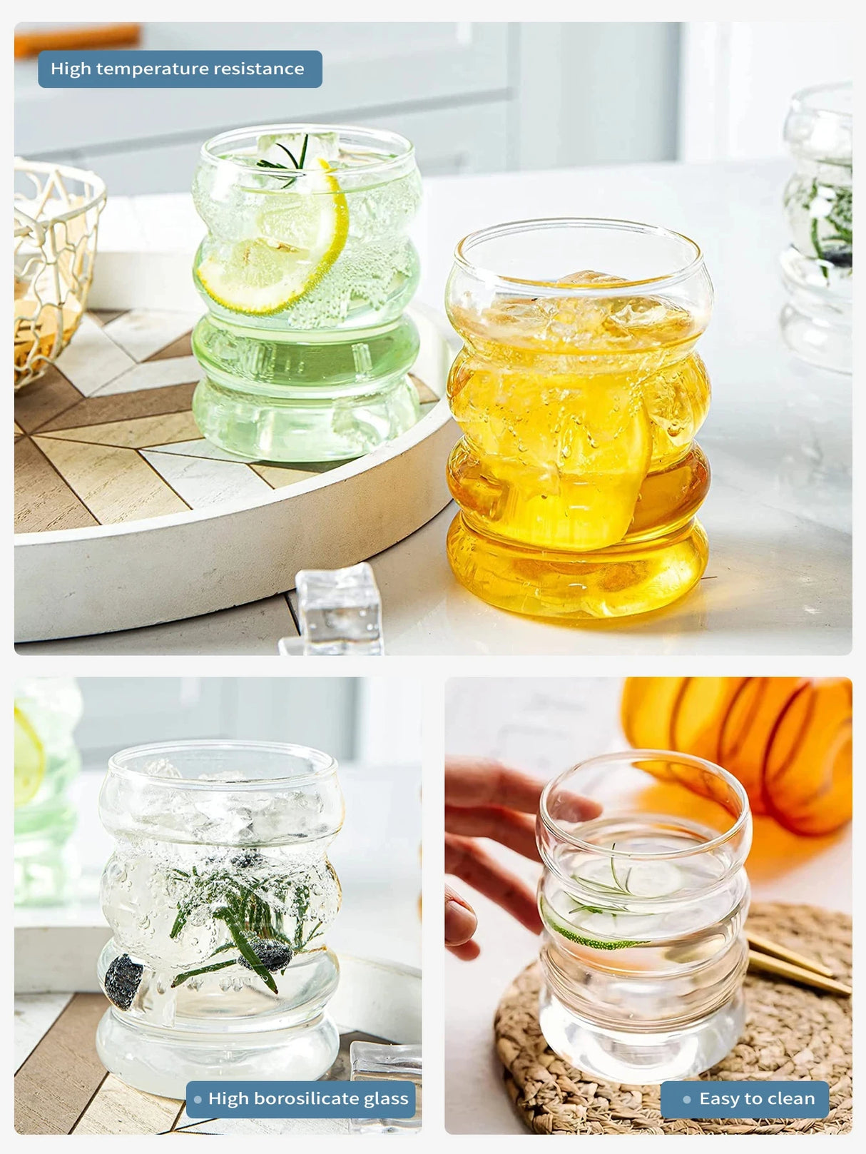 |イベント・ノベルティ用品 | 耐熱ガラスカップセット 4個 | 300ml