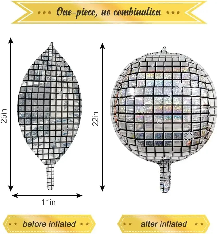 シルバーディスコホイルバルーンセット