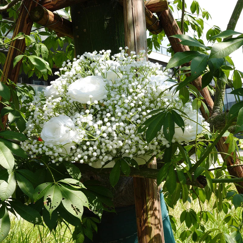 パーティー・ガーデン装飾|屋外用シルクフラワーボールアレンジメント