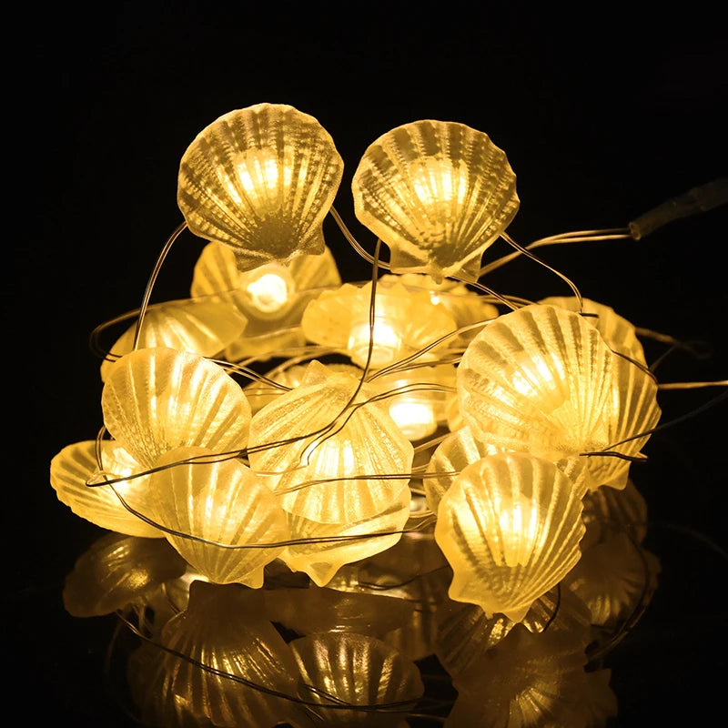 パーティー・インテリア用装飾 シェル&スター LEDライト 海モチーフ