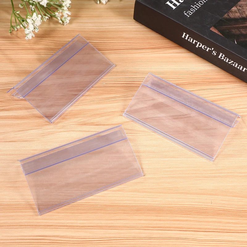 透明L字型アクリルプライスカードスタンド30個セット