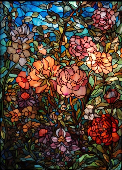 ステンドグラス教会風 ウィンドウフィルム(UVカット・静電気吸着タイプ)