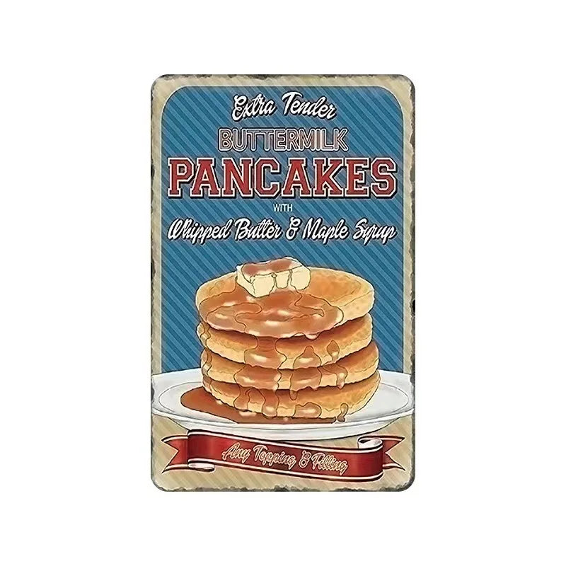 ファーストフードヴィンテージブリキ看板