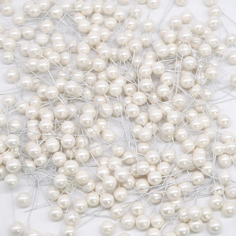 【DIY・装飾・手芸用】チェリー・フルーツ風ミニパールセット(50個セット)
