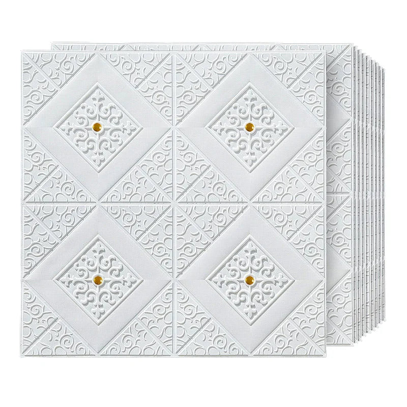 DIY用 3Dアンティーク調タイル風ステッカー 70x70cm 5pcs/10pcs 防水性