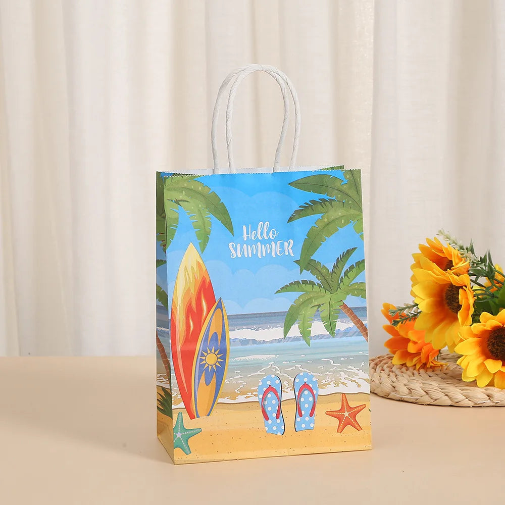 |ノベルティ用品 | トロピカル柄ギフトバッグ12個セット | W15×H21×D8cm