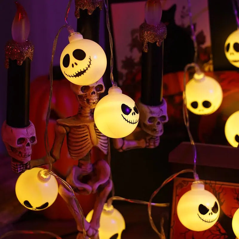イベント・ハロウィン装飾|LED ゴースト ストリングライト (6m)