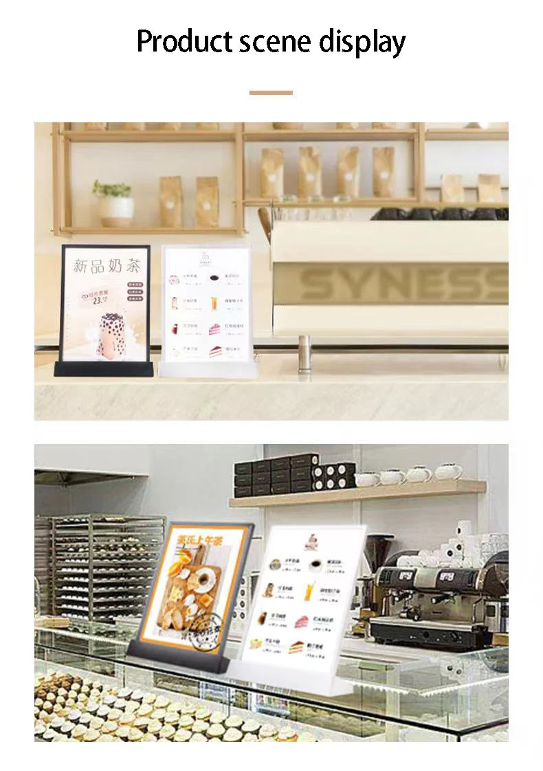 高級アクリルメニューディスプレイラック