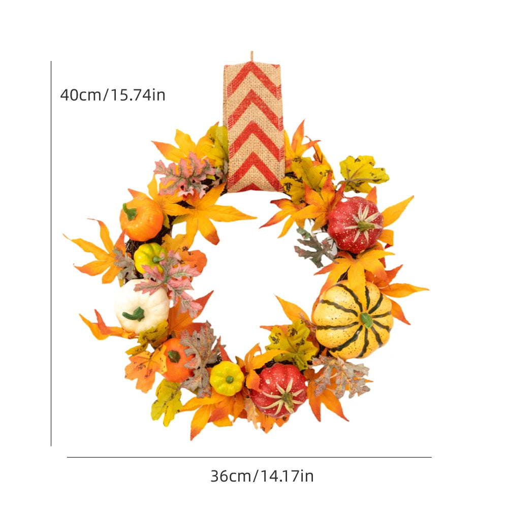 イベント・ハロウィングッズ|秋のカボチャリース - ドア用装飾