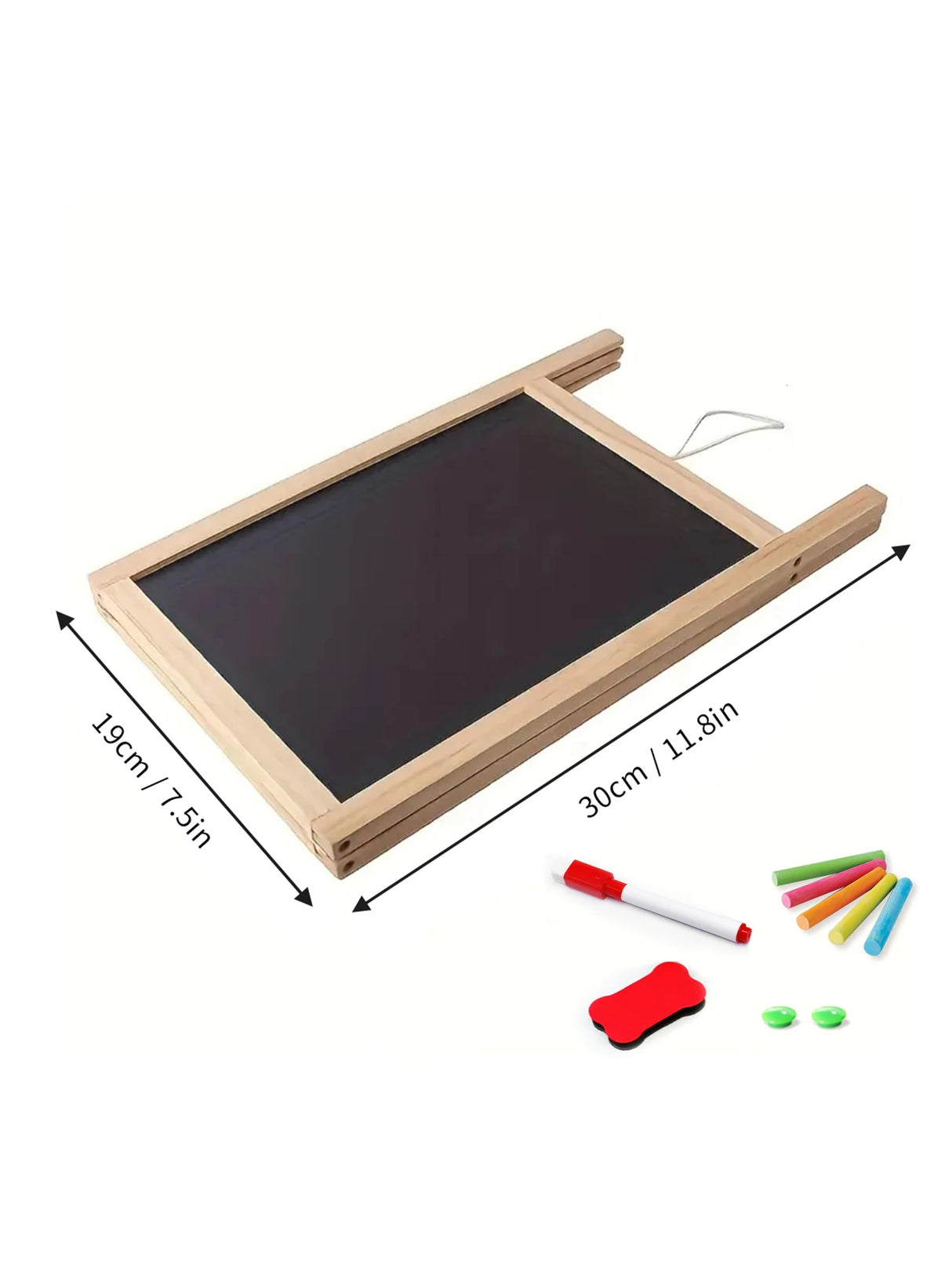 両面折りたたみ式木製フレーム黒板
