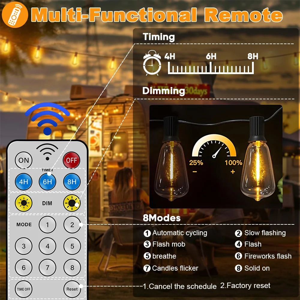 【屋外対応】ソーラーストリングライト ST38 LED