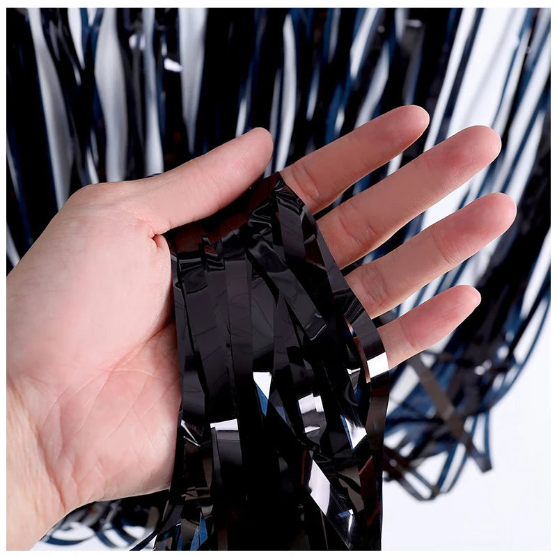 パーティー・インテリア装飾 キラキラ!メタリックカーテン 誕生日・イベント用