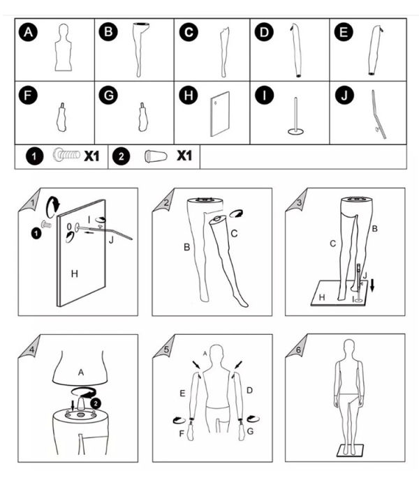 ランニングマネキン 洋服展示に最適な男女両用