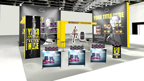 セットディスプレイ レゴバックパネル A【4小間用(6m×6m)】|誉PRINTING