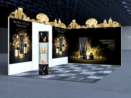 セットディスプレイ ブース壁面タペストリー A【1小間用(3m×3m)】|誉PRINTING