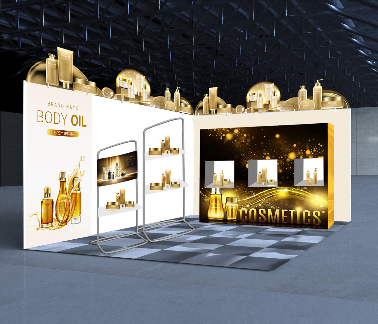 セットディスプレイ レゴバックパネル B【1小間用(3m×3m)】|誉PRINTING