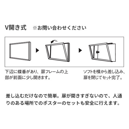 LED内照パネル FE9990 V開き式ポスター交換方法|誉PRINTING