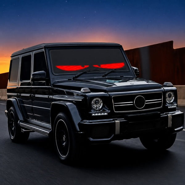 車用LEDディスプレイ スマホで光る演出 Devil's Eyes|20×64・約35cm幅