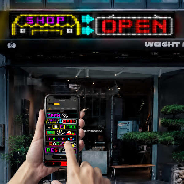 LEDサイン 大型店向け2段表示 PLUS|32×192・約145cm幅 フレキシブルデジタルサイネージ