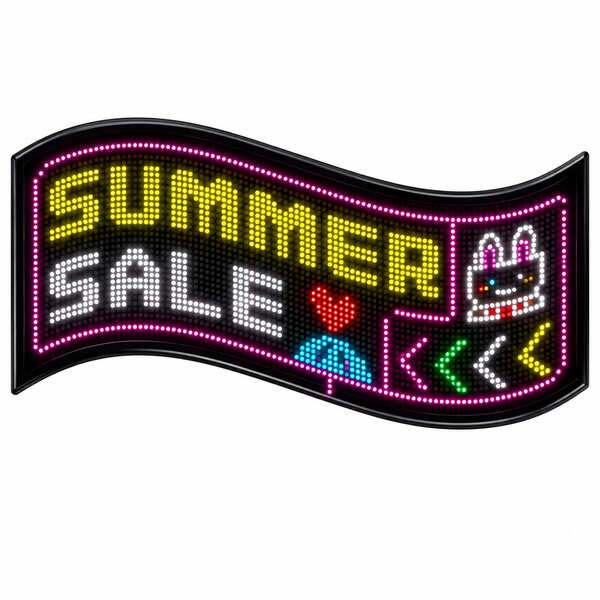 LED看板 2段で情報量たっぷり ワイド|32×96・約48cm幅 フレキシブルデジタルサイネージ