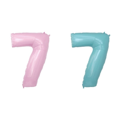 GRB40" ナンバーバルーン (パステルピンク,パステルブルー) 7|誉PRINTING