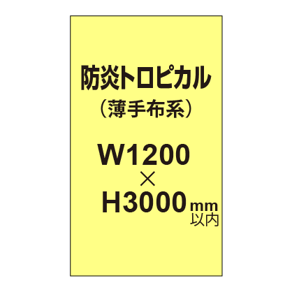 防炎トロピカル (薄手布系)【W1200?H3000mm以内】|誉PRINTING