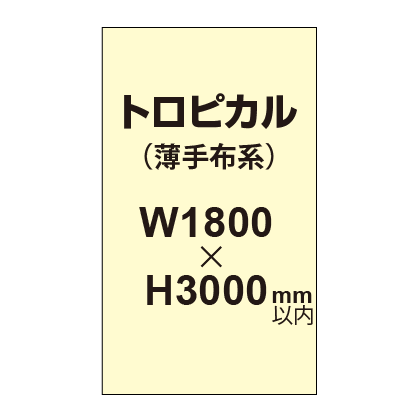 トロピカル (薄手布系)【W1800?H3000mm以内】|誉PRINTING