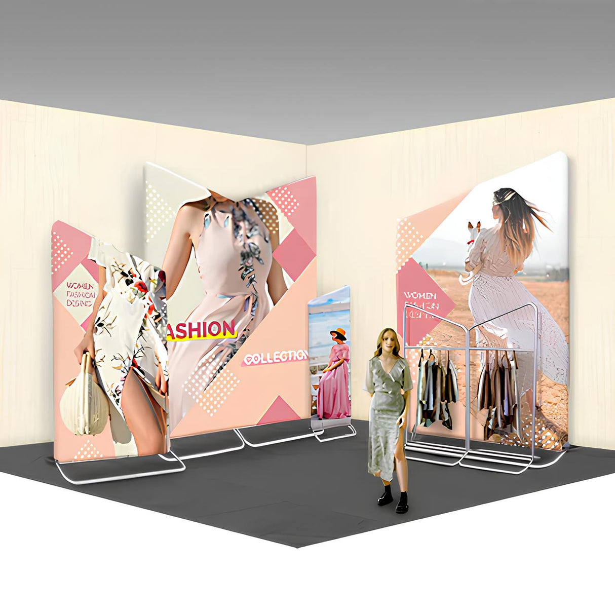 セットディスプレイ アングルバナーセット D【1小間用(3m×3m)】|誉PRINTING