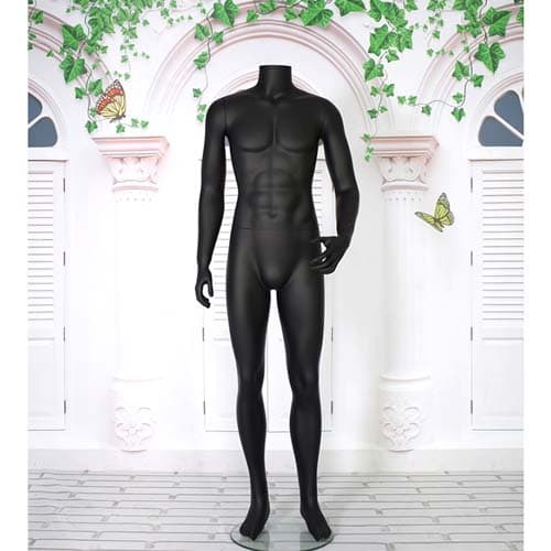 ヘッドレス 男性マネキン【マットブラック】02|誉PRINTING