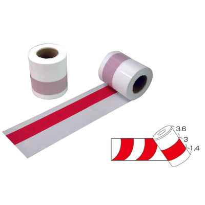 ビニール紅白テープ 8cm×50m巻-015005001|誉PRINTING