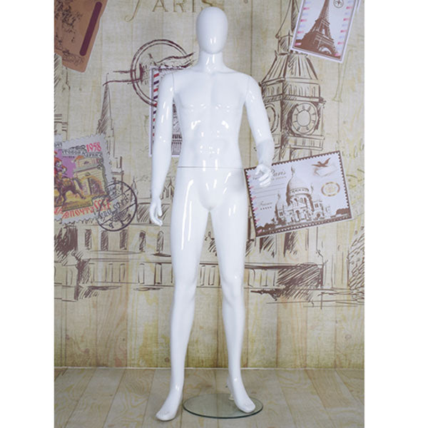 全身 男性マネキン【グロスホワイト】03|誉PRINTING