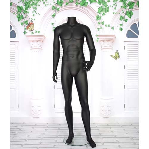 ヘッドレス 男性マネキン【マットブラック】|誉PRINTING