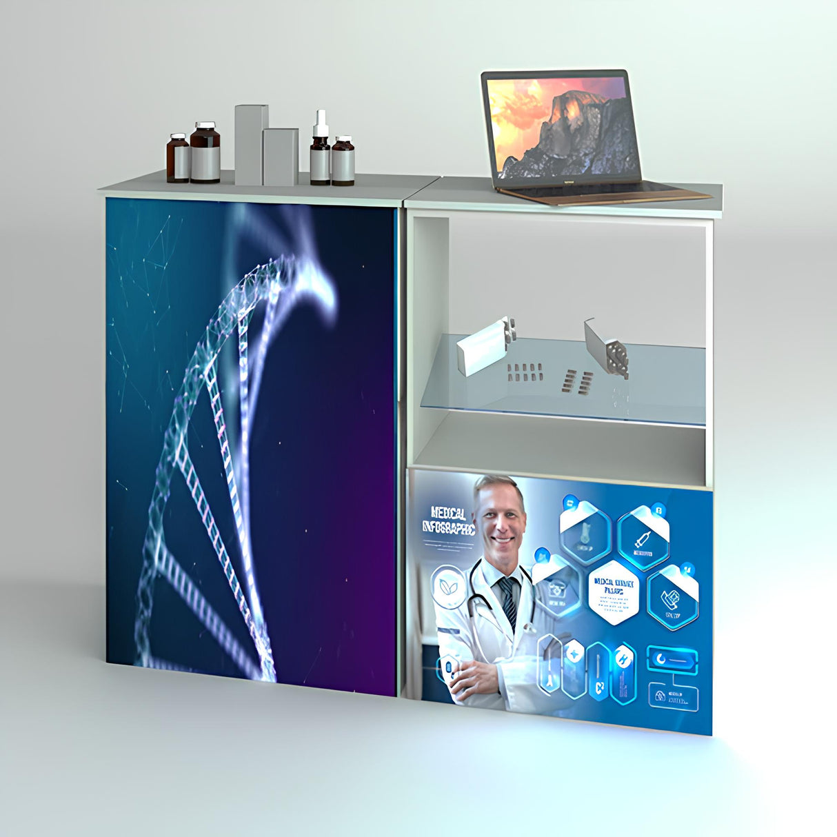 レゴポップアップ LEDミニショーケース1W2H 2台セット|誉PRINTING