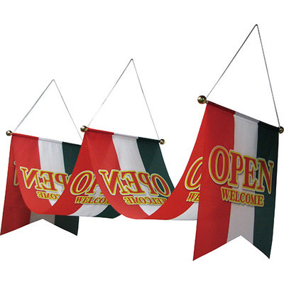 ウェーブペナント-GNB OPEN 緑白赤|誉PRINTING