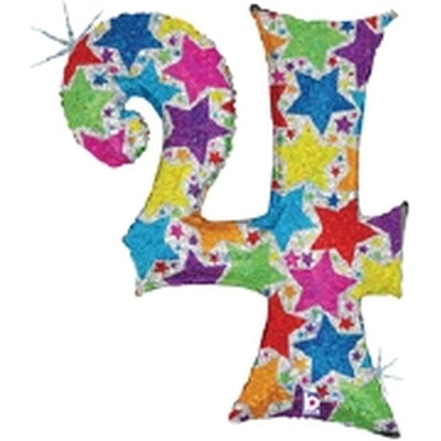 ホログラフィックレターバルーン40”「4」|誉PRINTING